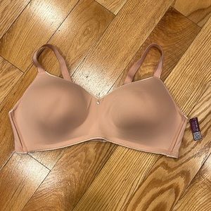 Adore Me blush color molded cup bra